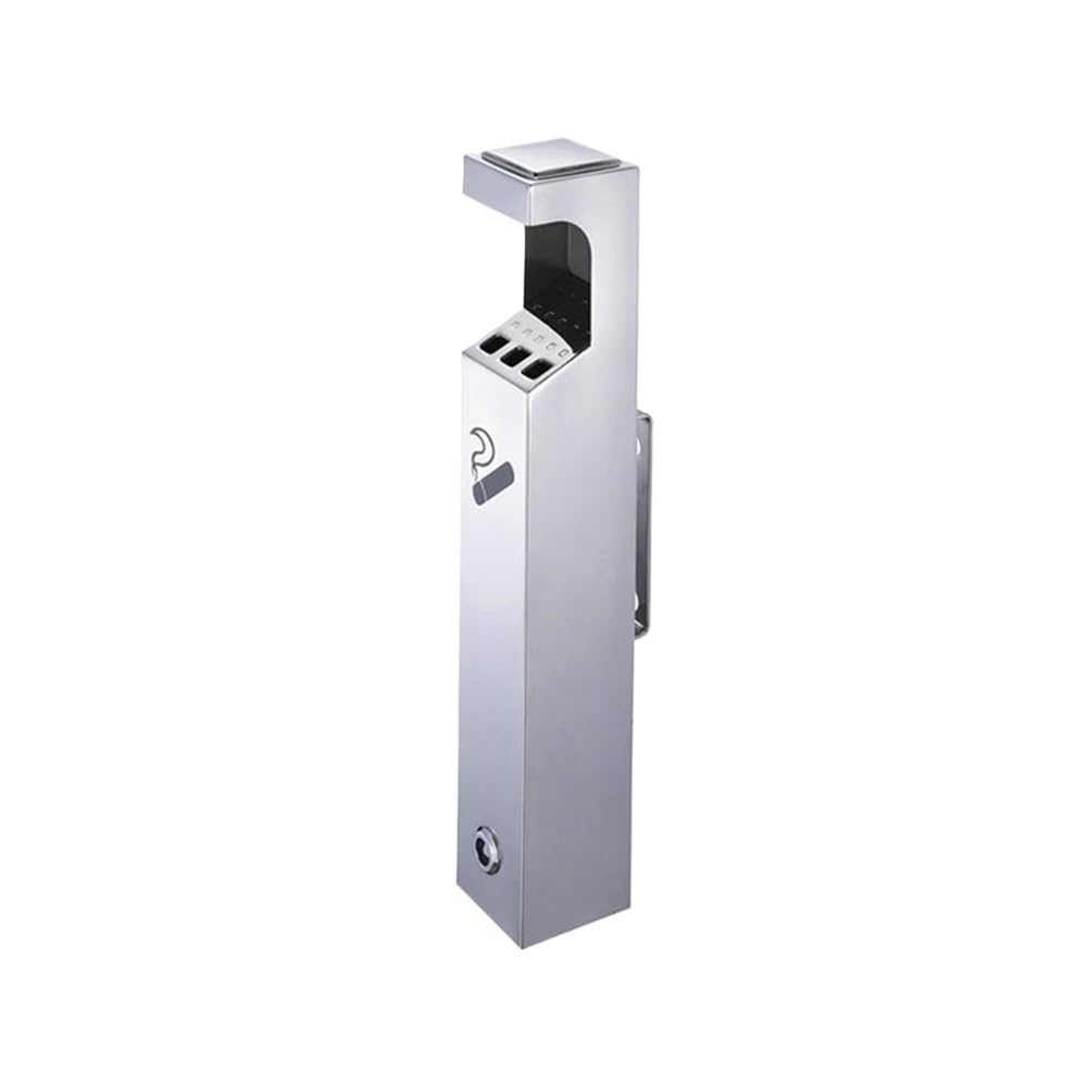 Stand ashtray Outdoor Wall Mounted Square Ash Pillar Public Smoking Area Rainproof Cigarette Cylinder Pillar
