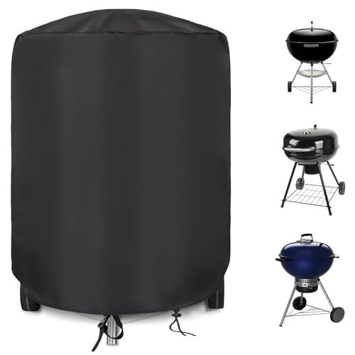 Housse de Protection pour Barbecue Weber 57 cm, Housse de Gril 500D Oxford imperméable pour Barbecue Rond Weber 57 cm, Accessoires pour Barbecue à gaz (Ø71x68 cm)