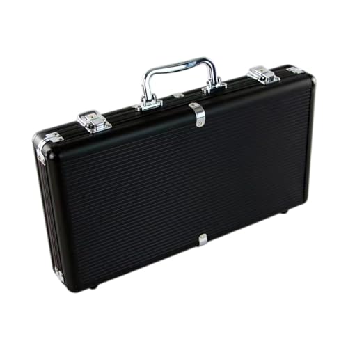 Vitrina de chips con protección de aluminio y organizador interior de cartas coleccionables