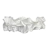 WEIMU Satin Off-Shoulder Ruffle Sleeves for Dresses, Adjustable Back Tie, Elegant Bridal & Formal Dress Accessory
