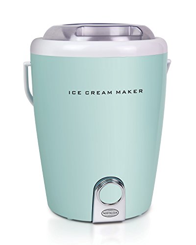 Nostalgia Deluxe Ice Cream Maker, 4-Quart, Aqua