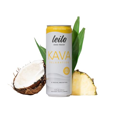 Leilo | Kava Powered Pina Colada Mocktail Drink | Sugar-Free & Non-Alc Functional Relaxation Support...