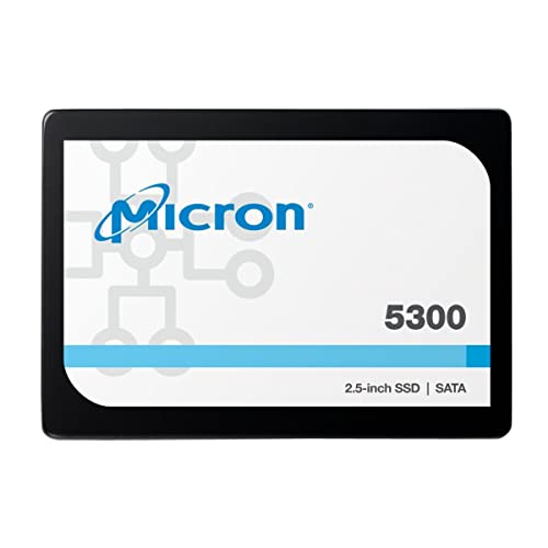 Micron 5300 PRO 1.92TB �\���b�h�X�e�[�g�h���C�u - 2.5�C���` �����^ - SATA - �ǂݍ��ݏW�� - �T�[�o�[�A�X�g���[�W�V�X�e���Ή� - 5256TB TBW - �ő�ǂݎ��]�����x 540MB/�b - 256�r�b�g�Í�