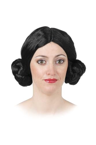 Parrucca chignon con fiocchi laterali - Neg