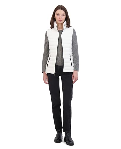 Image of Nautica Women's Stretch Puffer Vest - Water-resistant Transitional Outerwear Layer With Detachable Hood