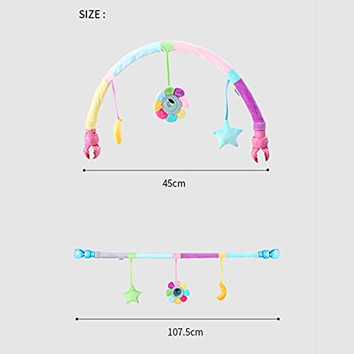 Xiaoyaoyou Brinquedo para carrinho de bebê com arco do arco do pé, brinquedo fofo e macio para pendu