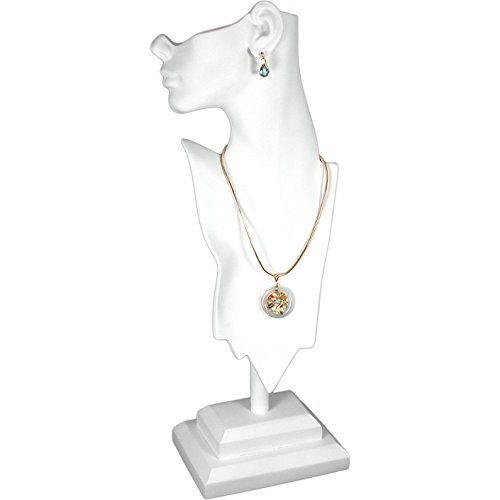 FindingKing White Mannequin Necklace Bust Jewelry Display 20