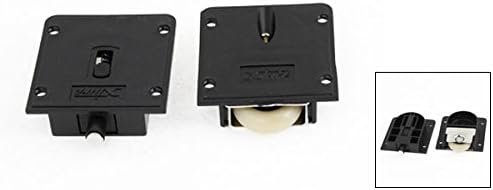 Sourcingmap Home Black Plastic Plate Sliding Door Roller Wheel Set 23mm Dia - Image 3
