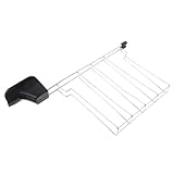 OFFSCH 1 Pc Parrilla Tostadora Soporte Para Tostadora Parrillas De Carbón Tostadora Gris Estante De Tostadas Soporte Para Cortadora De Pan Aparato Parrillas Portátiles Frío Black Plástico