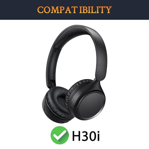 Almohadillas de reemplazo SOULWIT para auriculares inalámbricos Anker Soundcore H30i, cojines para orejas con aislamiento acústico en espuma - modelo H30i PL Negro Dorado miniatura 2