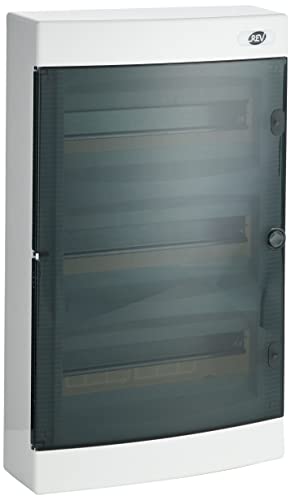 REV Verteilerkasten - Sicherungskasten Aufputz, Verteilerkasten 3-reihig 36TE, 400V, 112x287x485mm, weiß