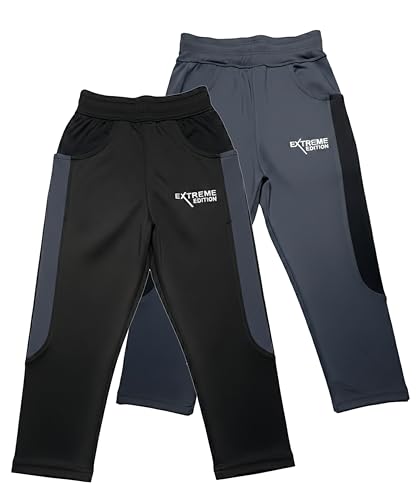 Image of Boys Regular Fit Track Pants, 4Way Stratchable Pants for Sports Activities and Routine Wear Active Wear Lower for Kids Boys (Pack of 2)
