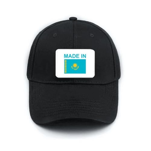 Casquette baseball Kazakhstan Country Love noire réglable pour homme et femme