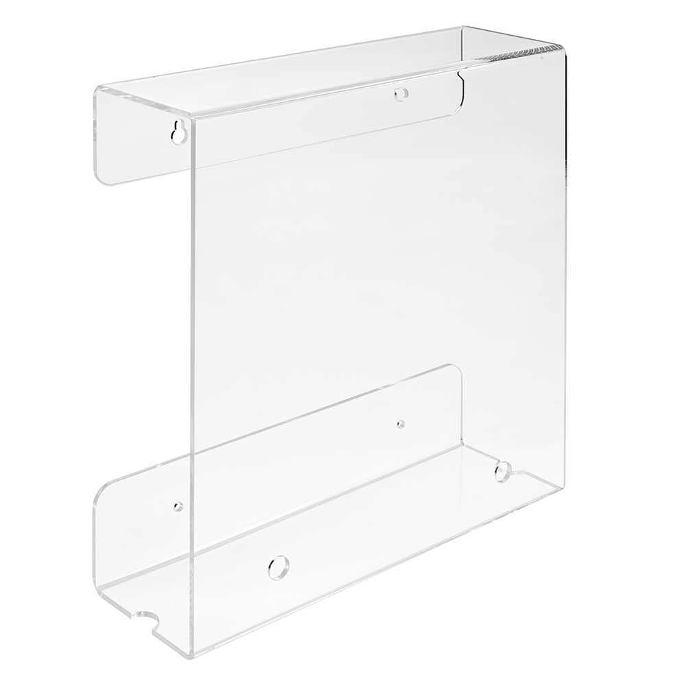 Acrylglas Ordnerhalter für die Wandmontage für A4 Ringbuchordner für 80mm Rückenbreite
