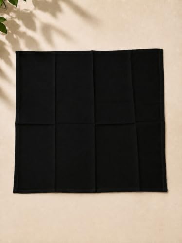 Image of Calvero Cotton Solid Handkerchief for Men and Boys, Super Absorbent Hanky, Black, Blue, Orange,Red,White,Yellow, 3 Pack