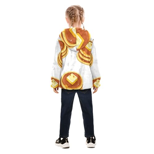 GuoChe Pancakes with Butter and Maple Syrup 1_1 Toddler Girl Sherpa Jacket4