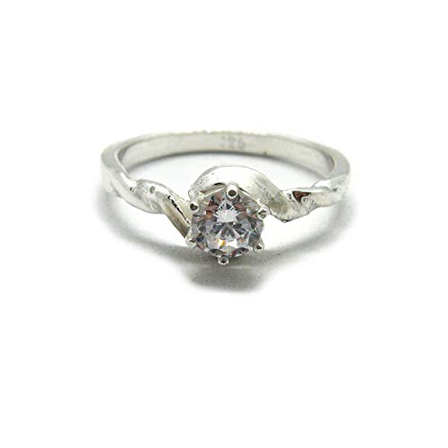 Bague argent 925 anti-ternissement avec zirconium 5.5mm R001938