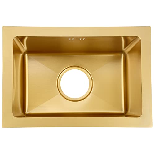 Évier multifonctionnel sous plan 15 x 10 pouces avec crépine dorée incluse - 3