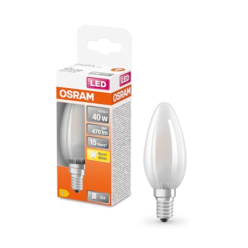 OSRAM Ampoule LED | Culot: E14 | Blanc chaud | 2700 K | 4 W | équivalent à 40 W | dépolie | LED Retrofit CLASSIC B