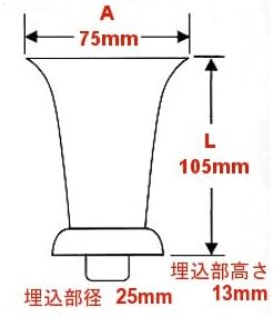 Amazon お墓用花立 高級ステンレス製 台座ネジ込タイプ S型 サイズ 大 1対2本セット 一体式 大 花立 華瓶 オンライン通販