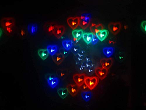 EEkiiqi 30 Packs Rainbow Hearts Diffraction Glasses Heart Shapes 3D Glasses Special Effect Light for Outdoor Music Party/Bar/Fireworks Displays/Holiday/Club/Lights (30 Pairs)
