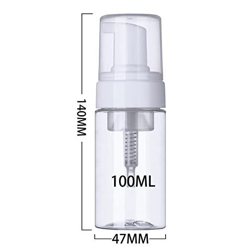 3Pcs 100ML 3.4oz Empty Clear Plastic Press Foaming Soap Pump Dispensers Spray Bottle Containers With Atomizer For Soap Foam Lotion Bathroom Accessory2