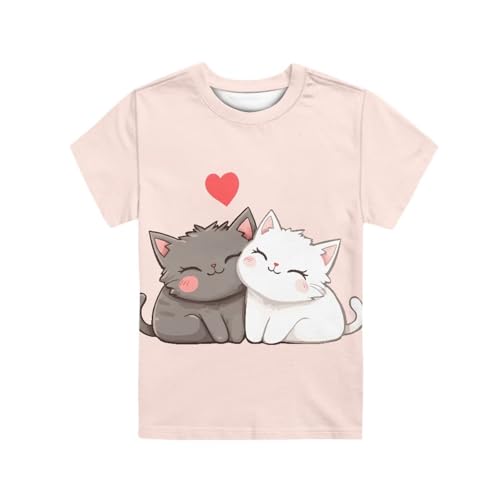 Image of JEOCODY Boys Girls Graphic Tees Funny 3D Printed Short Sleeve T-Shirts 3-16T