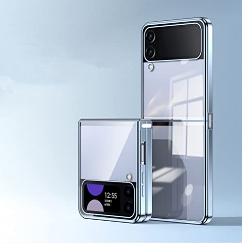 Coque Samsung Flip 3 transparente antichoc avec boucle de liaison bleu ciel fashion