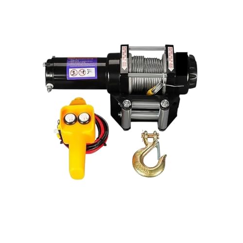 �d���E�C���` 3000/3500LBS 12V 24V Electric Winch, Waterproof Off-road Suitable For Car/ATV/boat/trailer Synthetic Rope �I�t���[�h�ԗ����J�o���[�p(3