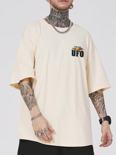 SOLY HUX Men's Graphic Tees Y2K Alien T Shirts Vintage Shirts 90s Oversized Streetwear Tops3