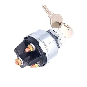 Ignition Switch with Key, 4 Position Universal Key Ignition Switch 12v for Car, Truck, Tractor, Trailer, Forklift, and More, Acc/Off/IGN/Start