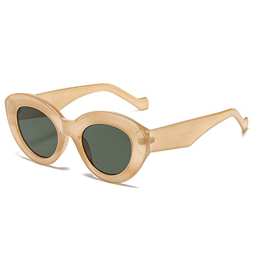 Lunettes de soleil cat eye oversize vertes pour vos terrasses et sorties d'été en ville