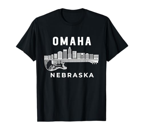 Omaha Skyline Music Nebraska Omaha Souvenir Omaha Camiseta