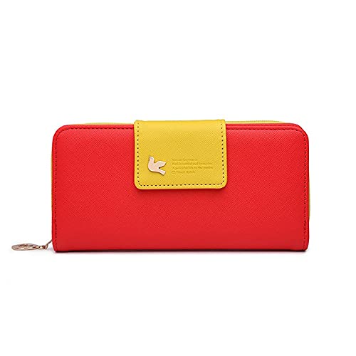 romp fashion Stylish PU Women's Wallet Purse Clutch With Multiple Zips - Yellow, Red-picture-26
