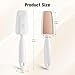 FERYES Glass Foot File Callus Remover - Long Handle Glass Foot Scrubber for Dead Skin, Cracked Heel Scraper Buffer - Professional Pedicure Tool for Smooth, Beautiful Feet - White