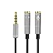 Produktbild YANSHG® 3.5mm Audio Splitter Kabel - 1 Männlich bis 2 Female Mic Y Splitter AUX Cable Headset Splitter Adapter für Samsung, LG, Smartphone, Tablet, Computer, MP3-Player etc 3.5mm Jack Device