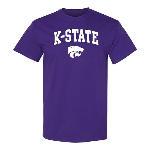 UGP Campus Apparel AS03 - Kansas State Wildcats Arch Logo T-Shirt - Large - Purple