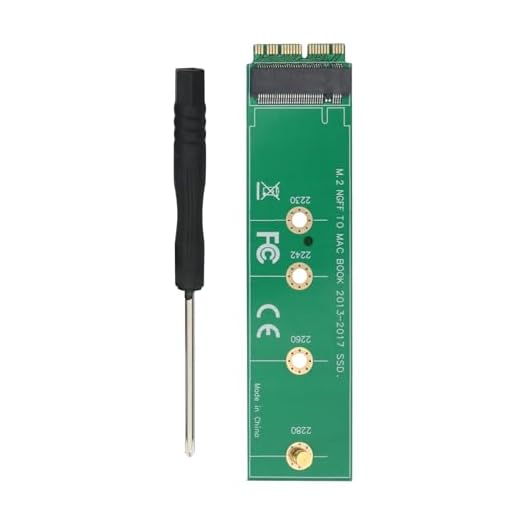 suckoo for MacBook Air Pro 2013-2017 A1465 A1466 A1398 A1502 12+16Pin to NVME M-Key M.2 PCI-E 4.0 3.0 SSD Hard Drive 2230 2242 2260 2280 Adapter Converter Expansion Board Green