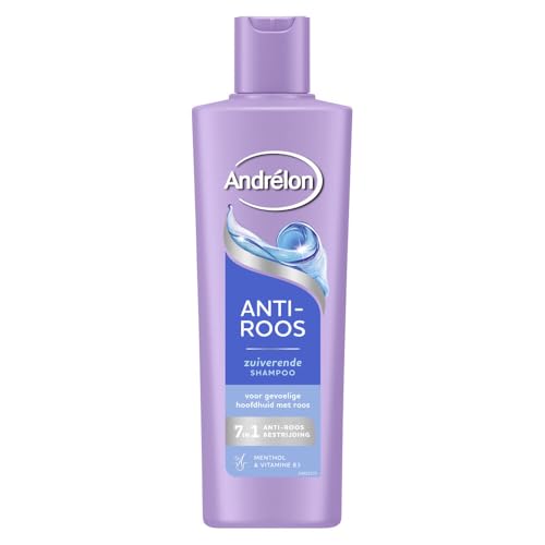 Andrélon Lot de 6 shampoings nettoyants avec menthol et vitamine B3 - Anti-pelliculaire - 250 ml