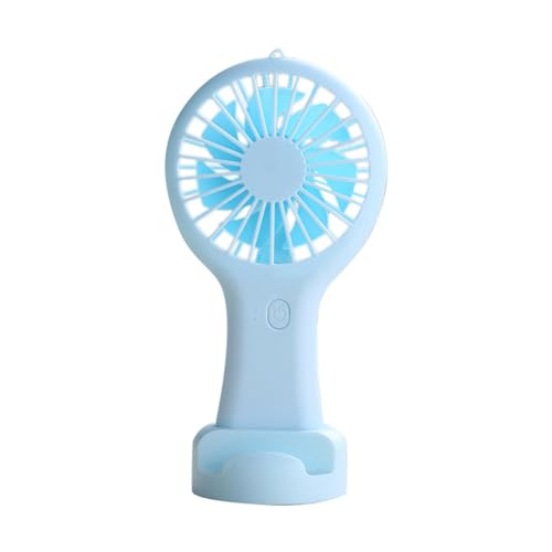 Giuneuow Mini Ventilador Portátil Azul, Ventilador Recargable USB para Oficina, Dormitorio, Regalo para Estudiantes, Larga Resistencia