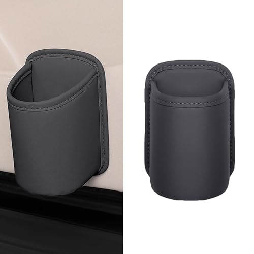 Portavasos para puerta de carro, clip de cuero impermeable miniatura 1