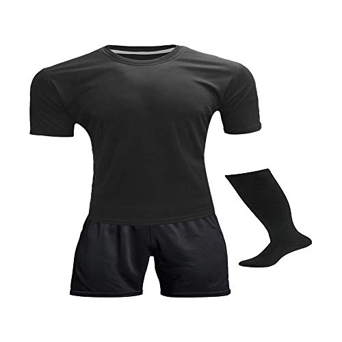 Black Jersey with Shorts Socks