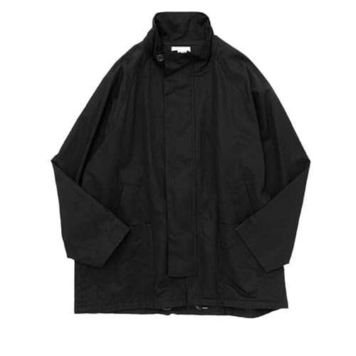 STILL BY HAND スティルバイハンド コットンリネン スタンドカラー ジャケット C002241 メンズ【48(M)-BLACK】