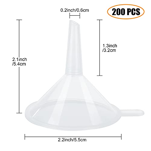 Cyeah CYUS-MINIFUNNEL-200-CR-220222 200 Pack Plastic Mini Funnels Tiny Funnels thumb #1
