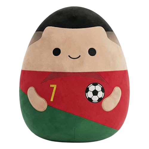 Asxxavv Soccer Star Pillow Plush with Soccer Jersey 7 Collectible Number 7 Cute Soccer Player Pillow Room Decor for Fans