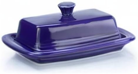 Fiesta® Covered Butter Dish XL, 8" – Durable Ceramic, Lead-Safe, Dishwasher/Microwave/Oven Safe – Made in USA Dinnerware - Twilight