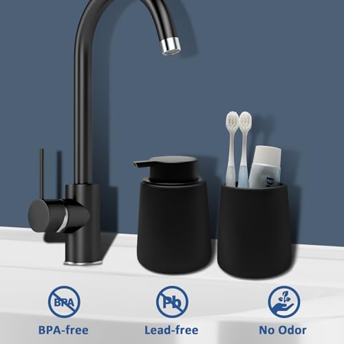 Image of Soap Liquid Dispenser Ceramic with Easy-to-Press Pump Hand Liquid Dispenser for Shampoo Bathroom Kitchen 12 oz 2pcs