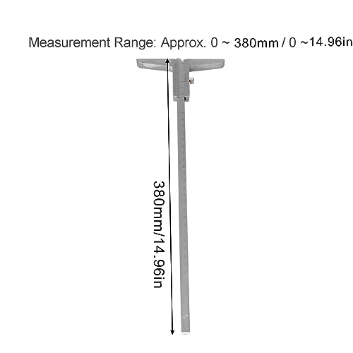 Pied à Coulisse de Profondeur Jauge de Métal 0.02mm Micromètre de Haute Précision Pied à Coulisse Outil de Mesure Pied à Coulisse de Profondeur (0-300)