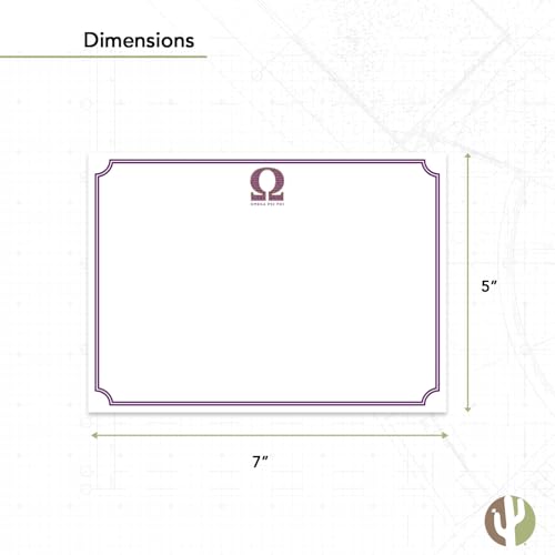Image of Desert Cactus Omega Psi Phi 10 Pack Notecards OPP Omega Man Divine 9 Stationery Cardstock Includes Envelopes Memo Party Thank You (Notecard Design D)
