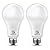 Super Bright 50/100/150W 3-Way A21 LED Light Bulb, 800/1600/2200 Lumens, 2700K Soft White, Non-dimmable, E26 Base, UL Listed, 2-Pack